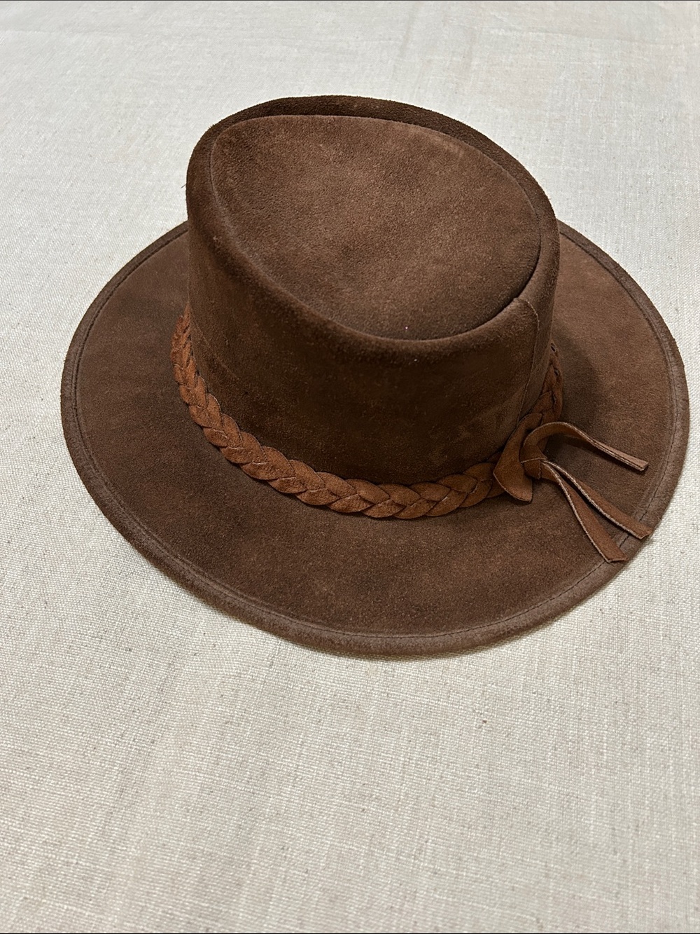 The Kangaroo Collection Suede Hat with Braided Band Outdoor Adventure